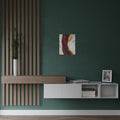 Marble & Burgundy Gold Satin Poster - Luxurious Abstract Wall Art