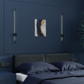 Marble & Navy Gold Satin Poster — Abstract Modern Wall Art