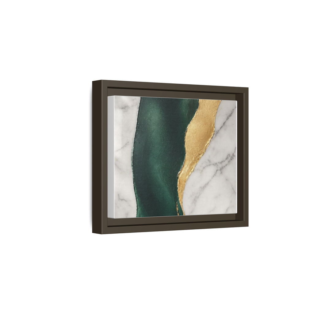 Emerald Marble Abstract Framed Canvas
